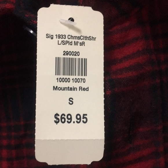 New with tags L.L.Bean Signature Mountain Red; plaid flannel. Slim fit size SR - Picture 8 of 11